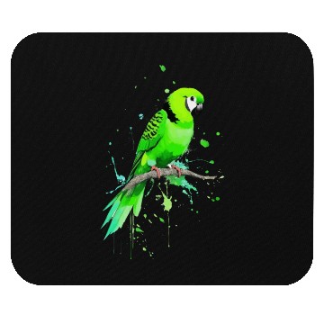 Discover A green parakeet ink drawing Mouse Pads