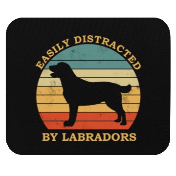 Discover Labrador Lover Design Easily Distracted By Mouse Pads