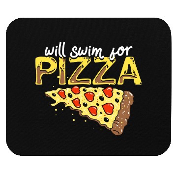 Discover Pizza Swimming Lover Gift Will Swim For Pizza Mouse Pads