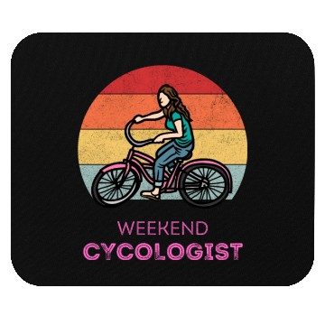 Discover Weekend Cycologist Retro Sunset Cycling Mouse Pads