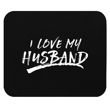 Discover I Love My Husband Brushed Grungy Fun Wedding Mouse Pads