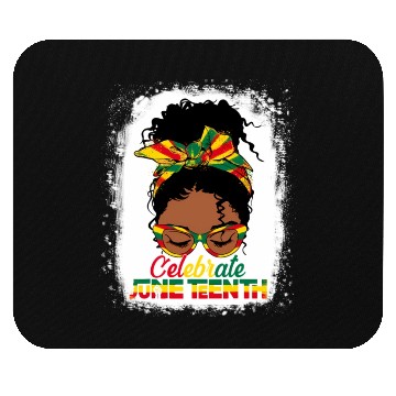 Discover Black Messy Bun Juneteenth Celebrate Indepedence Mouse Pads