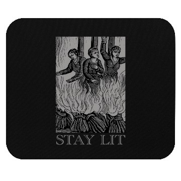 Discover Stay Lit Occult Satan Witch Unholy Baphomet Tarot Mouse Pads
