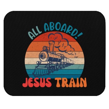 Discover All Aboard! Je-sus Train Mouse Pads
