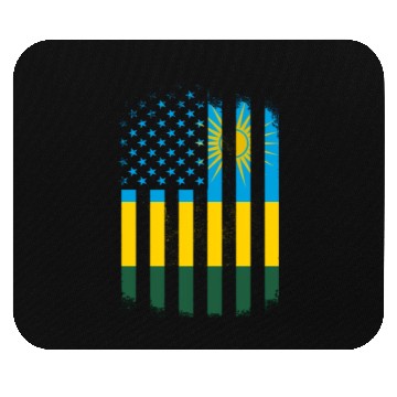 Discover Rwanda And America Flag Rwandan American Flag Mouse Pads