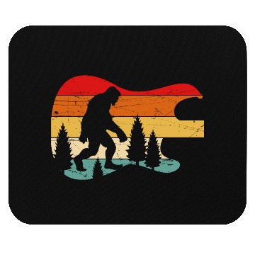 Discover Bigfoot Guitar Vintage Sasquatch Believers Mouse Pads