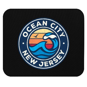 Discover Ocean City New Jersey Nj Nautical Waves Mouse Pads