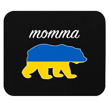 Discover Momma Bear Ukraine Flag Ukrainian Roots Mouse Pads