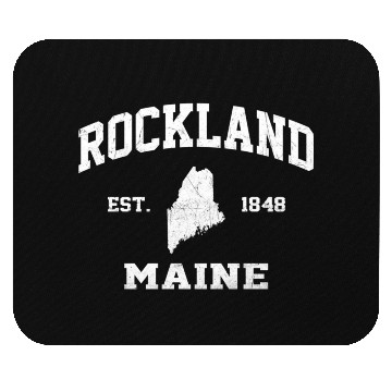 Discover Rockland Maine Me State Athletic Style Mouse Pads