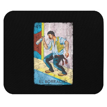 Discover Loteria El Borracho Colorful Tarot Card Mouse Pads