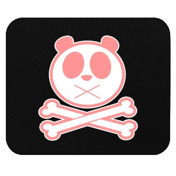 Discover Panda Cross Bone Pink Mouse Pads