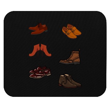 Discover Wear Brown Shoes Mouse Pads