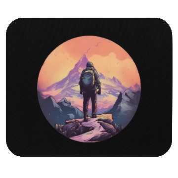 Discover Mountain Hiking Sunset Mouse Pads
