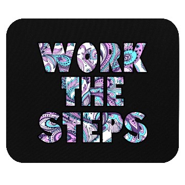 Discover Work the Steps paisley Mouse Pads