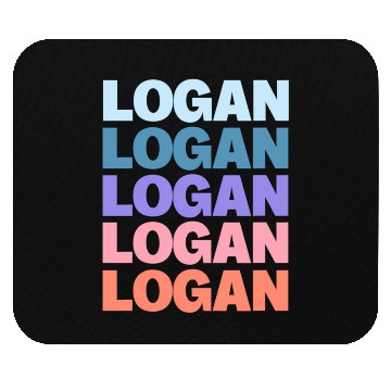 Discover Modern Repeated Text Logan Mouse Pads