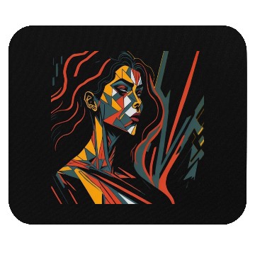 Discover Feminine Character Cubism Mouse Pads