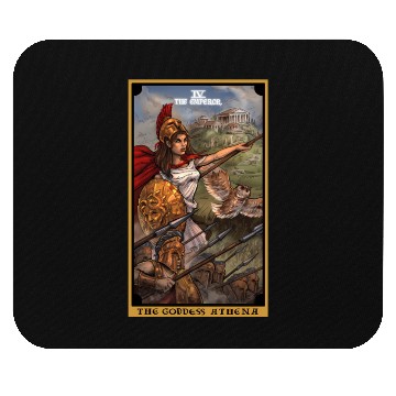 Discover The Goddess Athena The Emperor Tarot Card Greek Mouse Pads