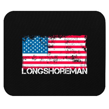 Discover Patriotic Longshoreman Us Flag Mouse Pads