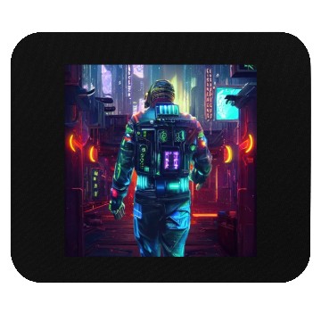 Discover Cyberpunk man Mouse Pads