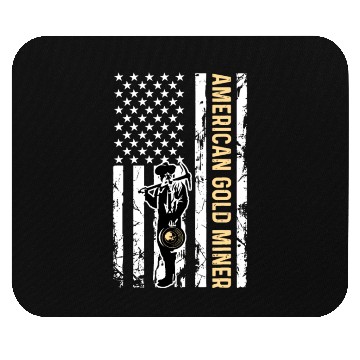 Discover Golden US Flag for American Gold Miner Mouse Pads