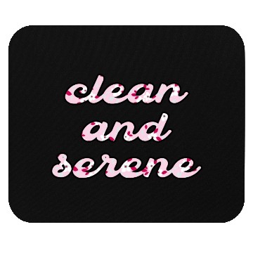 Discover Clean and Serene pink floral Mouse Pads