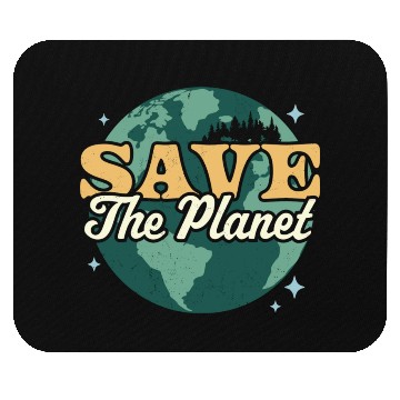 Discover Save The Planet Environmental Retro Vintage Earth Mouse Pads