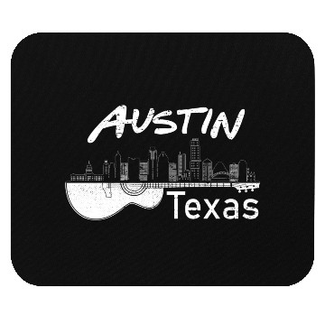 Discover Austin Texas Souvenir Guitar Music Lover Gift Men Mouse Pads