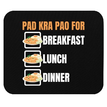 Discover Thai Food Lover Pad Kra Pao Thai Cuisine Mouse Pads