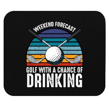 Discover Weekend Forecast Golf Lover Golfer Sport Hobby Mouse Pads