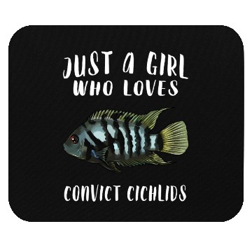 Discover Just A Who Loves Convict Cichlids Fish Mouse Pads