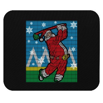 Discover Santa Claus Playing Golf Golfer Ugly Mouse Pads