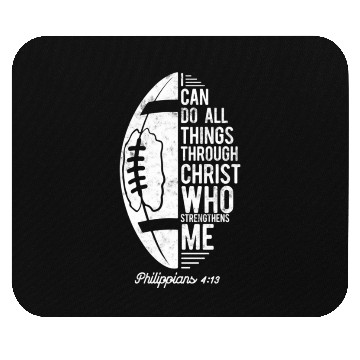 Discover Christian Football I Can Do All Things Mouse Pads