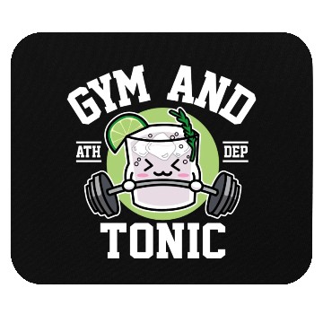 Discover Gym And Tonic Cute Drink And Workout Mouse Pads