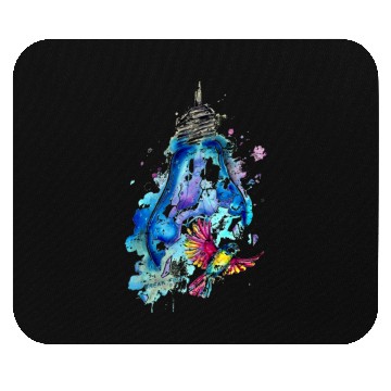 Discover Bird In Lightbulb Mouse Pads