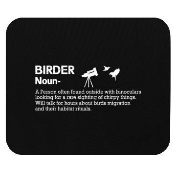 Discover Bird Lover Birdwatching Bird Whisperer Mouse Pads