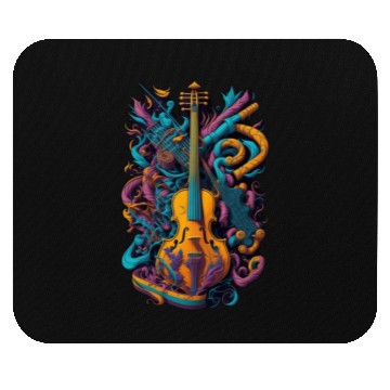 Discover detailed illustration electric guitar white back Mouse Pads