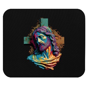 Discover Jesus Painting Mouse Pads