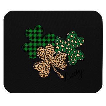 Discover Lucky Leopard Shamrock St Patric Day Mouse Pads