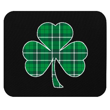 Discover St Patric Day Irish Green Buffalo Plaid Shamrock Mouse Pads
