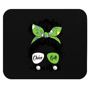 Discover Cheer Golf Mom Of Both Messy Bun Hair Glasses Mouse Pads
