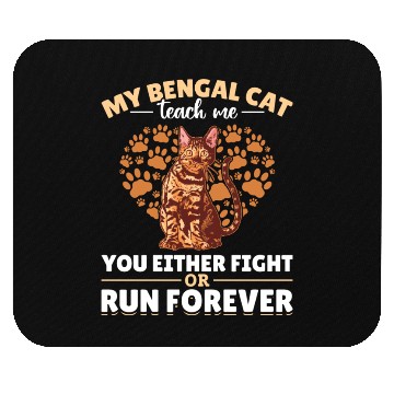 Discover Bengal Cat Heart Paw Gift Cat Breeder Mouse Pads