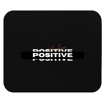Discover White Black Simple Positive Typography Mouse Pads