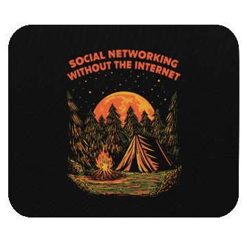 Discover Networking Without Internet Camping Friends Camper Mouse Pads