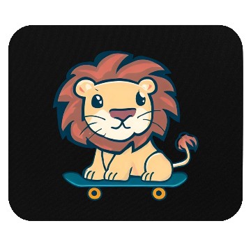Discover Lion on skateboard Mouse Pads
