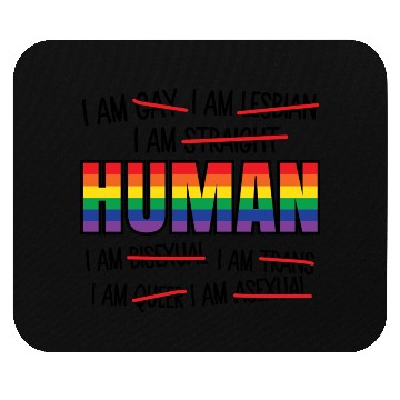 Discover Human LGBT Gay Pride Mouse Pads