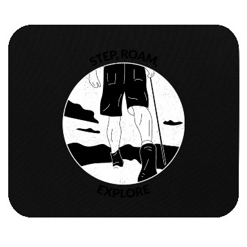Discover Step, Roam, Explore Hiking Mouse Pads