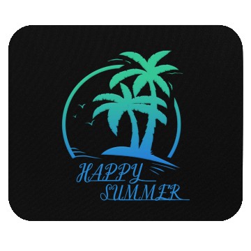 Discover Happy Summer Short Sleeve Mouse Pads