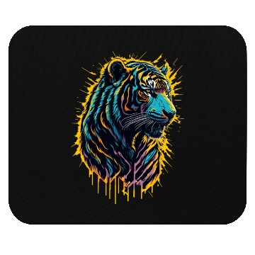 Discover Tiger Neon Mouse Pads