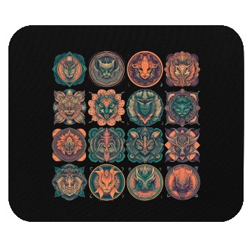 Discover Celestial Creatures Emblems Mouse Pads