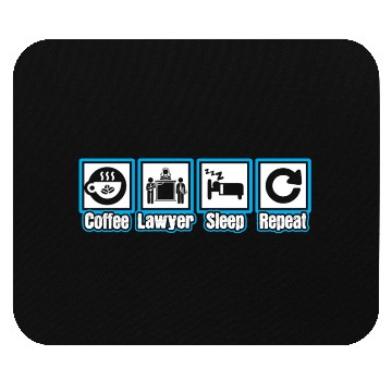 Discover Coffee Lawyer Sleep Repeat Mouse Pads